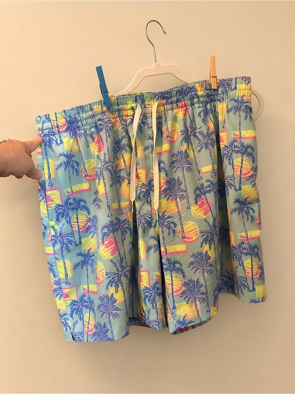 Chubbies Men’s XXL Tropical Palm Swim Trunks 5.5” Inseam Lined